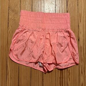Free People Pink Athletic Shorts with Elastic Waistband